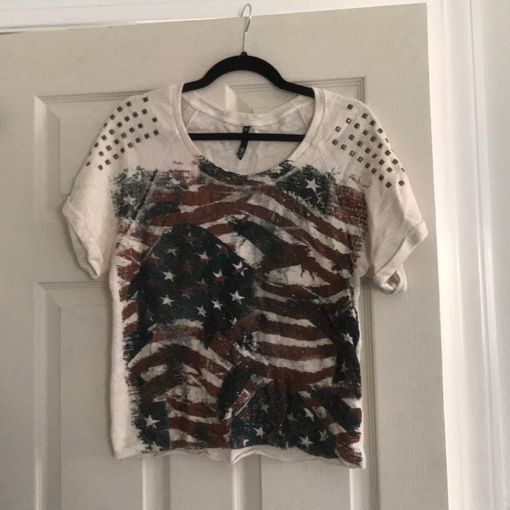 American flag sweater top